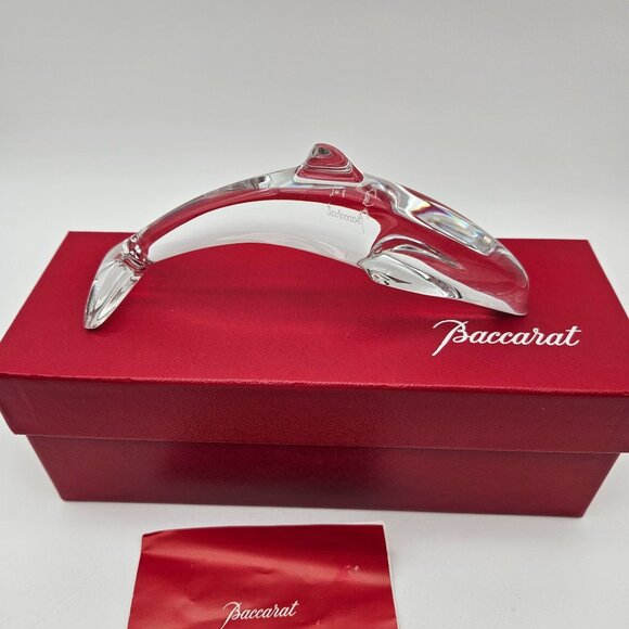 Baccarat Crystal Dolphin 6.5" Boxed - Picture 3 of 7